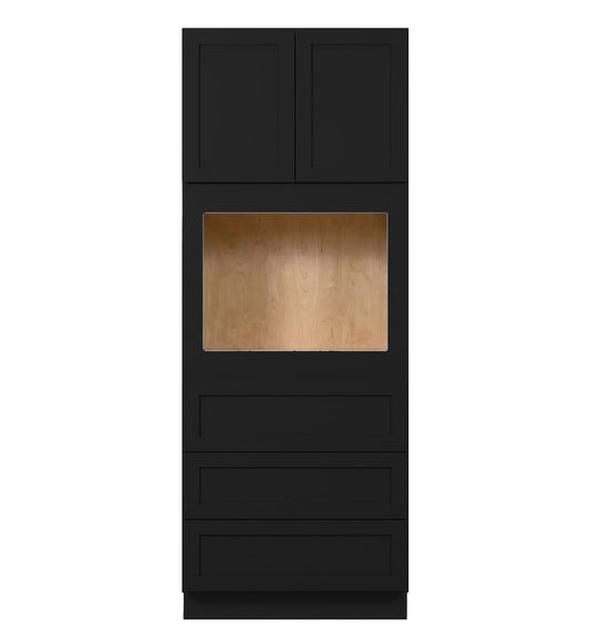 Iron Black Shaker Tall Oven Cabinet