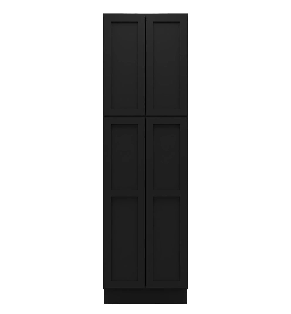Iron Black Shaker Tall Pantry Cabinets