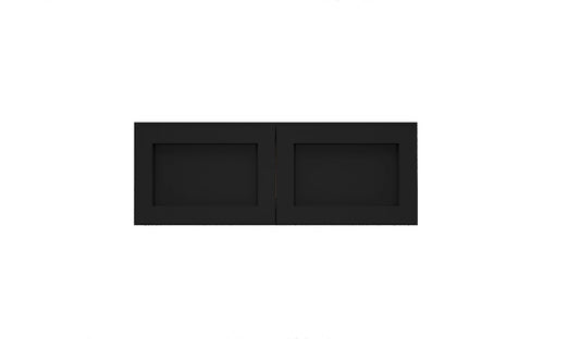 Iron Black Shaker Wall Bridge Cabinets - 12" Deep