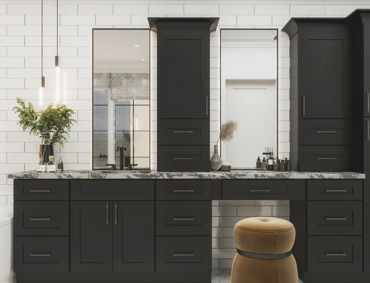 Iron Black Shaker Microwave Wall Open Shelf Cabinet
