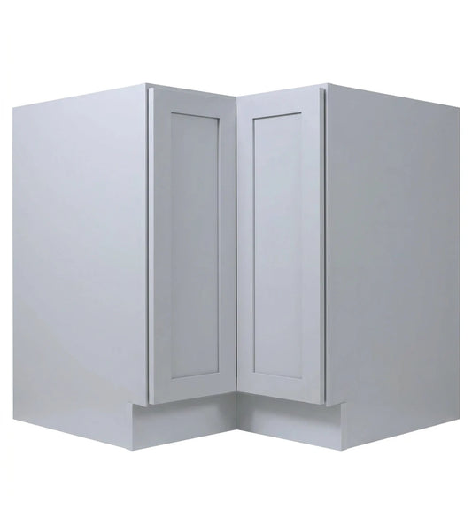 Gray Shaker Base Corner Easy Reach Cabinet