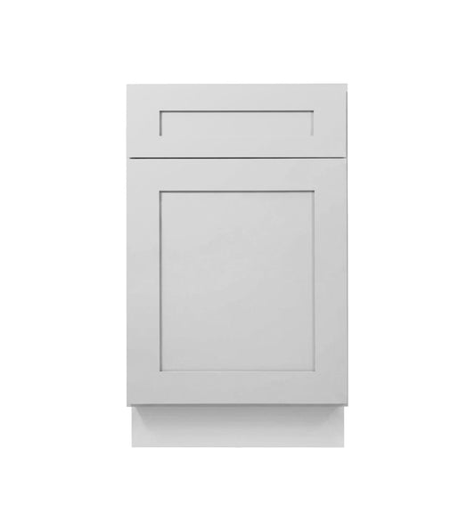 Luna (Light) Gray Shaker Base Cabinets - One door / One drawer