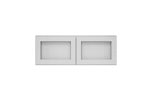 Luna (Light) Gray Shaker Wall Bridge Cabinets - 12" Deep