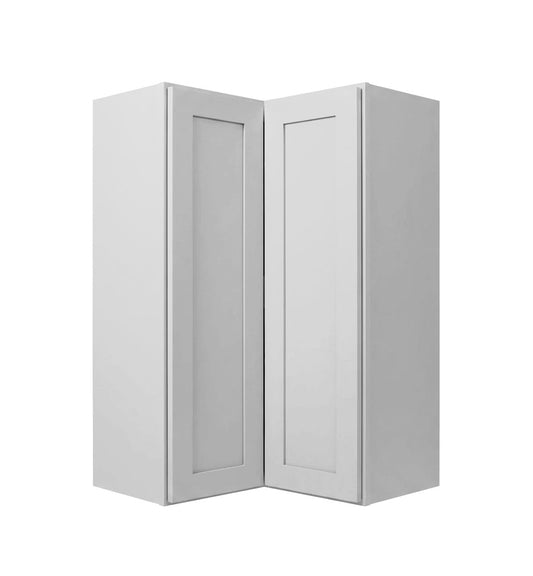 Luna (Light) Gray Shaker Wall Pie Cut Corner Cabinet (Easy Reach)