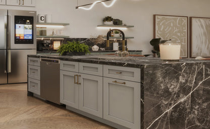 Luna (Light) Gray Shaker Base End Cabinet 12"