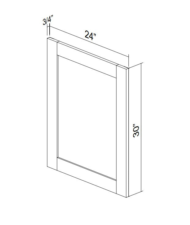 Base Unit End Panel White Shaker Matching Base End Panel – MANA Kitchens