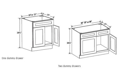 Charleston White Raised Panel Vanity Sink Base Cabinet 24" - 36"