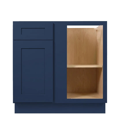 Navy Blue Shaker Base Blind Corner Cabinet