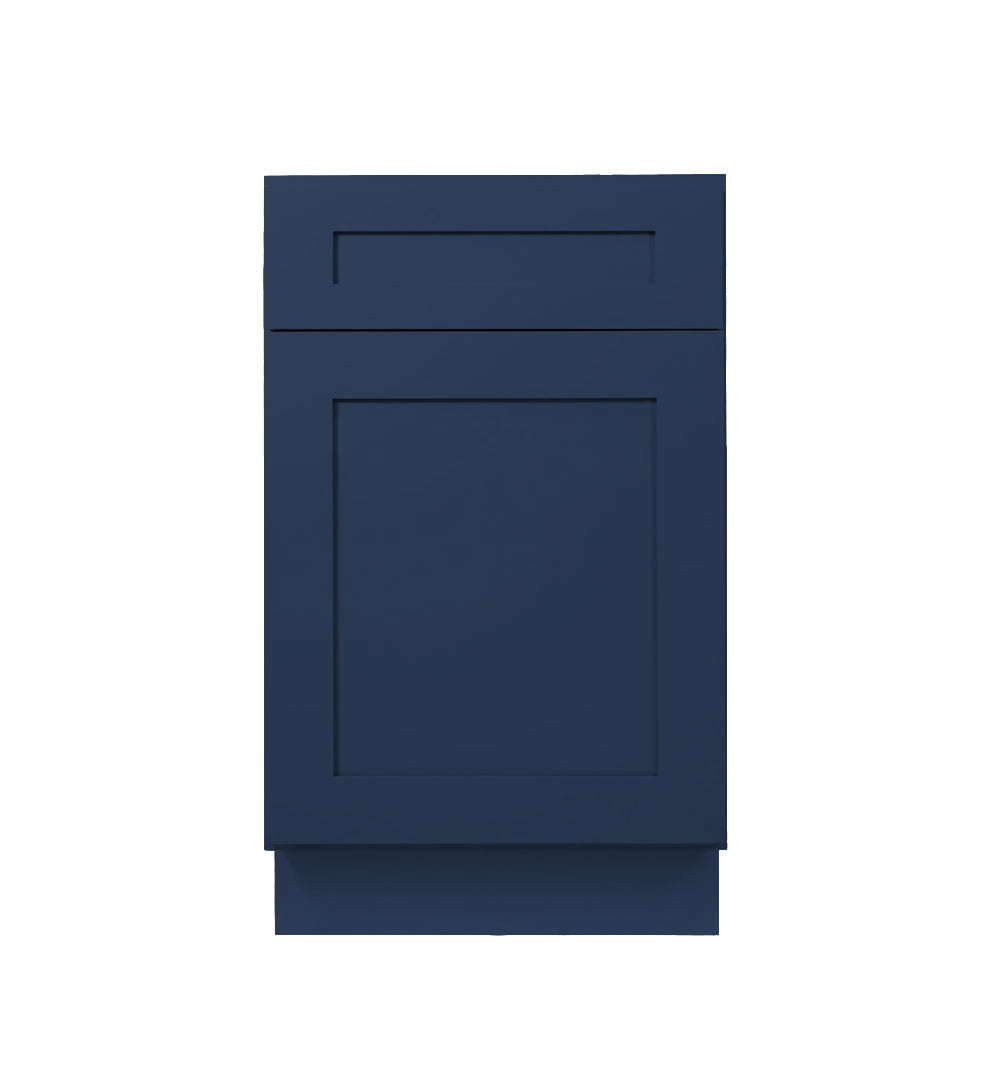 Navy Blue Shaker Base Cabinets - One door / One drawer