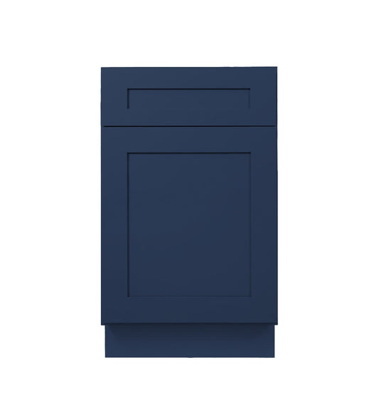 Navy Blue Shaker Base Cabinets - One door / One drawer