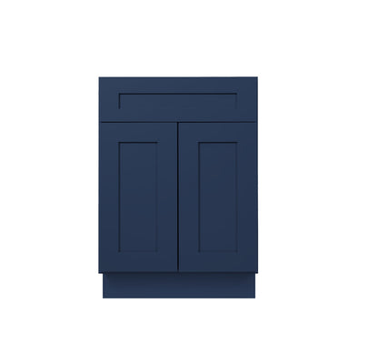 Navy Blue Shaker Sink Base cabinets 27" - 42"