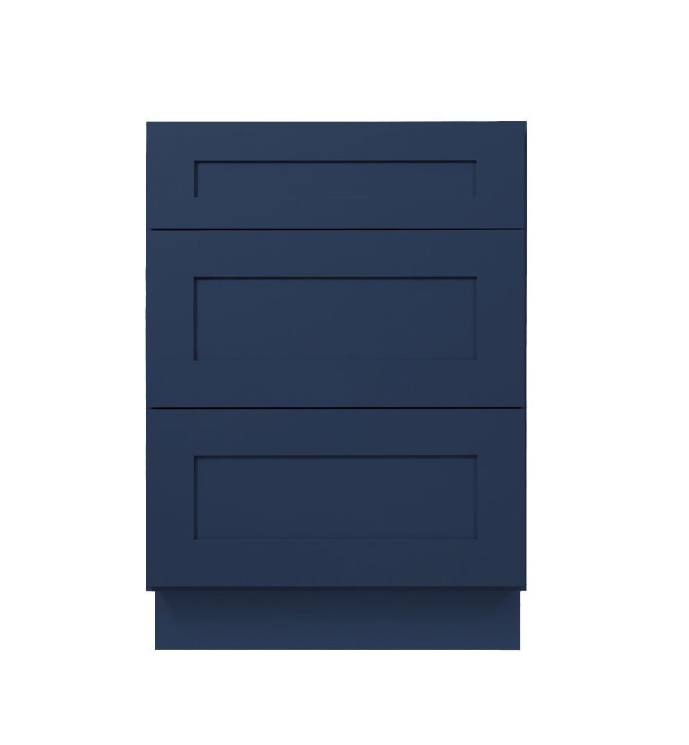 Navy Blue Shaker Vanity Drawer Base