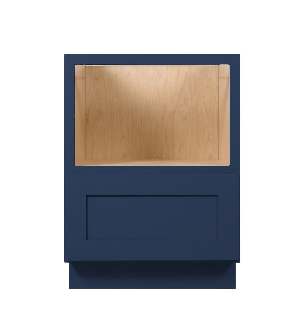 Navy Blue Shaker Base Microwave Cabinet 30"-33"