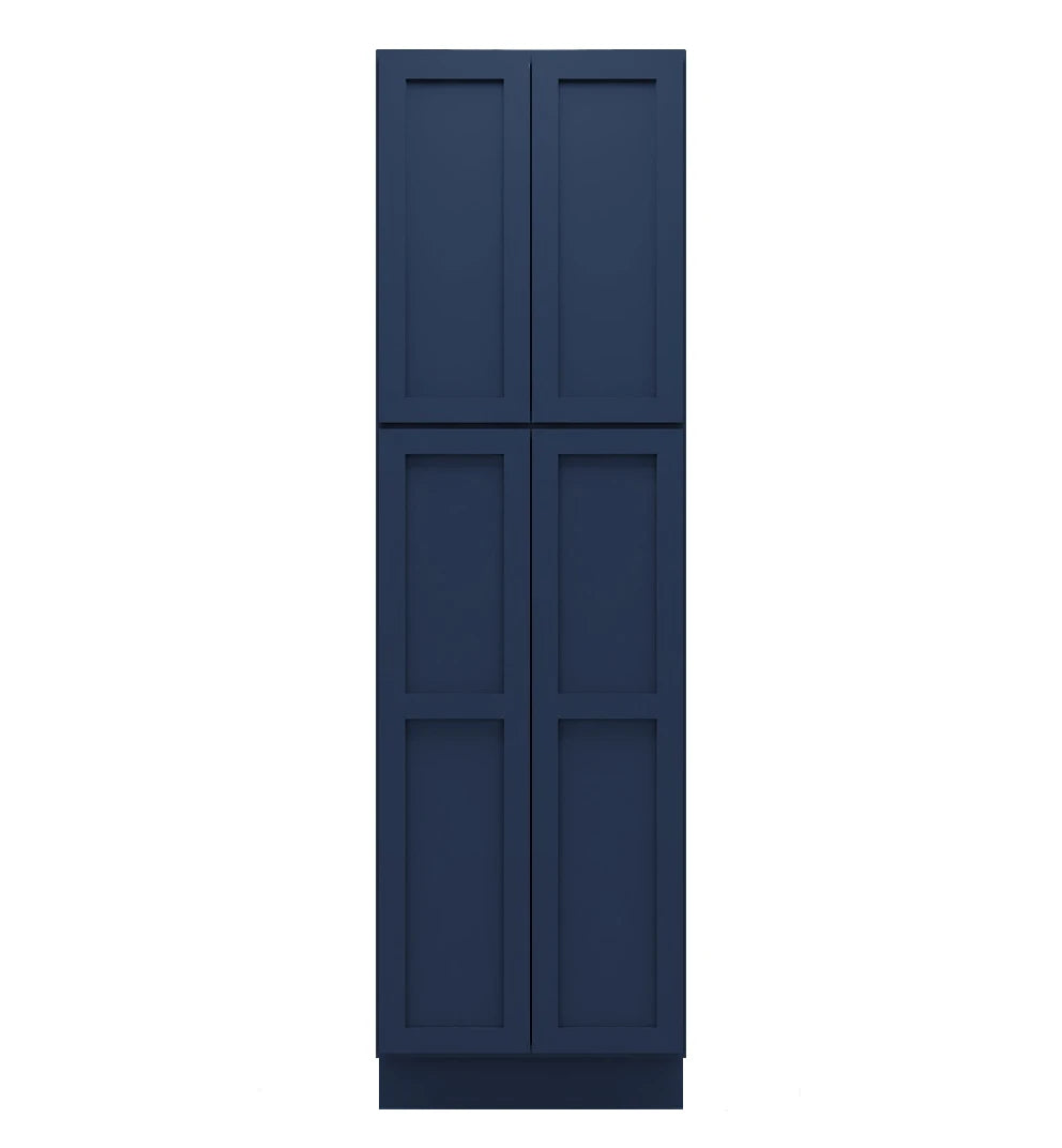 Navy Blue Shaker Tall Pantry Cabinets