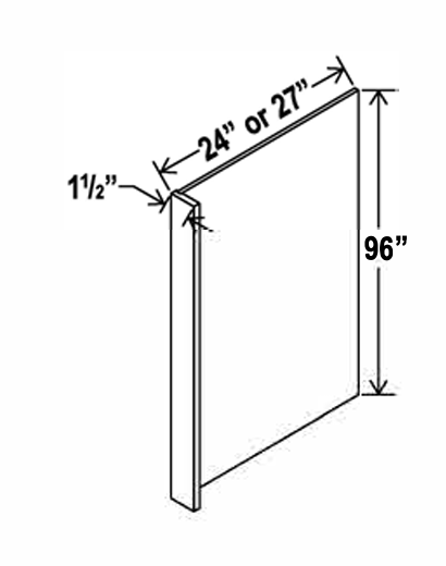 Charleston White Raised Panel Refrigerator Side Panel