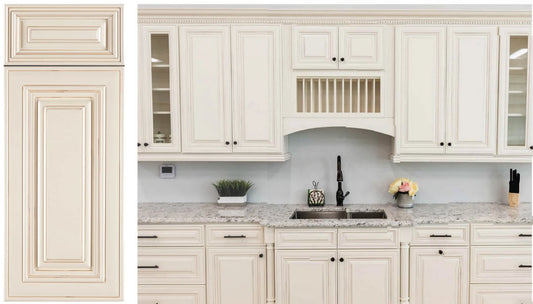 Charleston White Raised Panel Vanity Sink Base Cabinet 24" - 36"