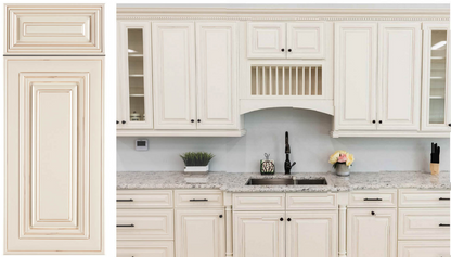 Charleston White Raised Panel Wall Diagonal Corner Cabinet