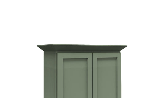 Sage Green Shaker Angle Crown Molding