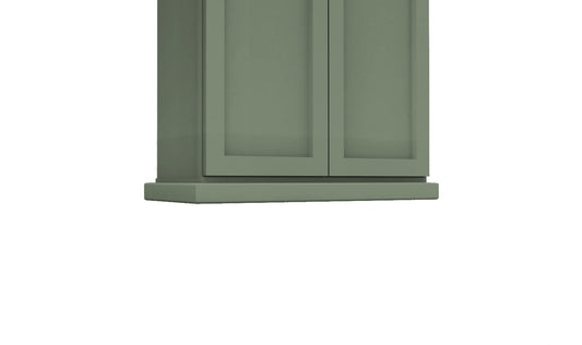 Sage Green Shaker Angle Light Rail Molding