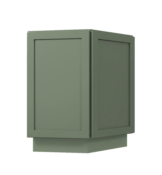 Sage Green Shaker Base End Cabinet 24"