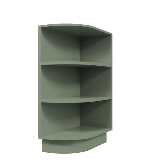Sage Green Shaker Base End Shelf Cabinet 12"