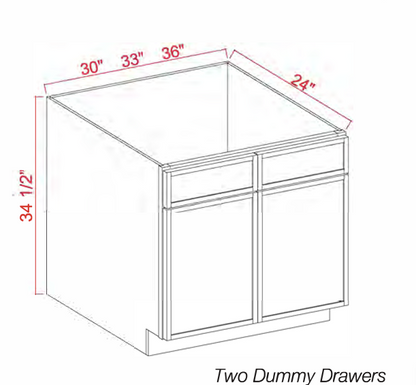 Dove White Slim Shaker Sink Base cabinets 30" - 36"