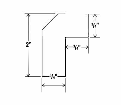 Charcoal Shaker Angle Light Rail Molding