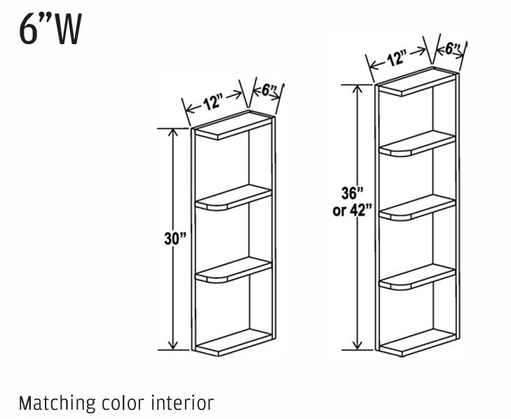Charcoal Shaker Wall Open Shelves Cabinet