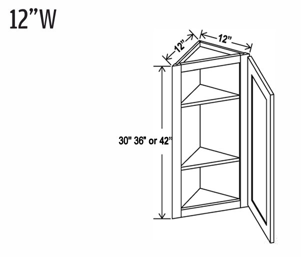 Charleston White Raised Panel Wall Angle Cabinet