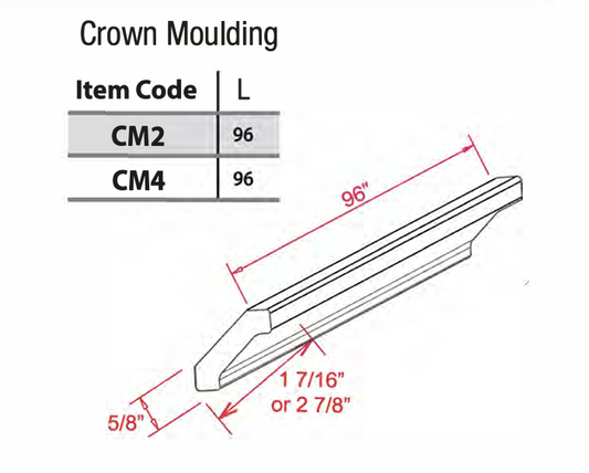 Dove White Slim Shaker Crown Molding