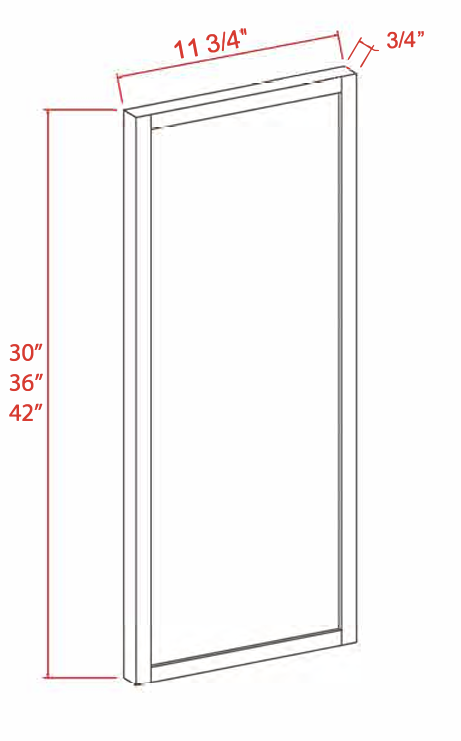 Dove White Slim Shaker Matching Wall End Panel