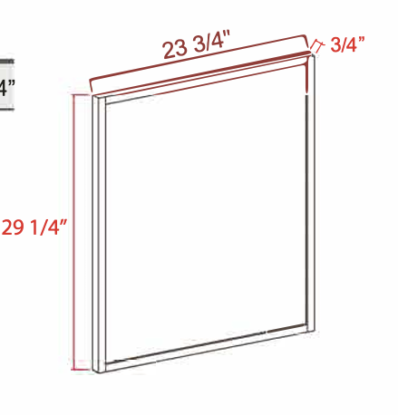 Dove White Slim Shaker Matching Base End Panel