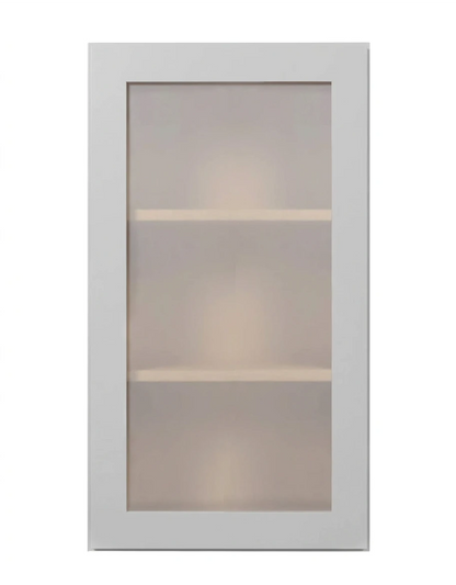 Luna (Light) Gray Shaker Wall Cabinets With Glass - 42" Tall