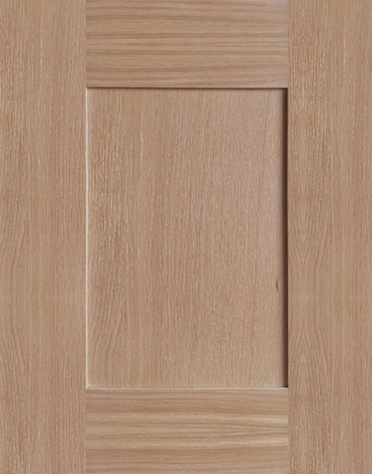 White Rift Oak Shaker Wall Bridge Cabinets With Glass 15" Tall