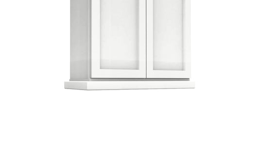 White Shaker Angle Light Rail Molding