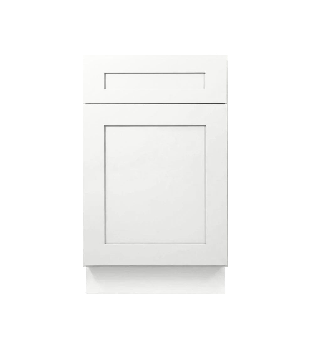 White Shaker Base Cabinets - One door / One drawer