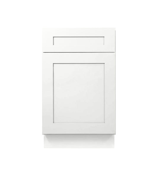 White Shaker Base Cabinets - One door / One drawer