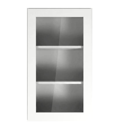 White Shaker Wall Cabinets With Glass - 36" Tall