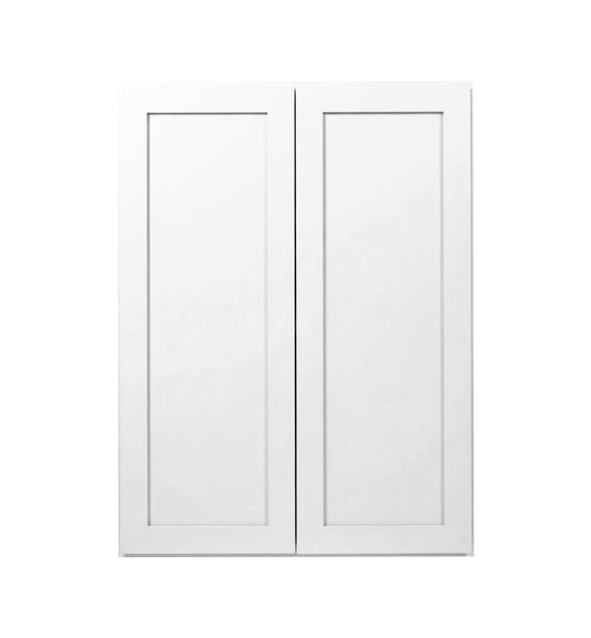 White Shaker Wall Cabinets 36" Tall - Double Door