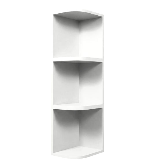 White Shaker Wall Open Shelves Cabinet