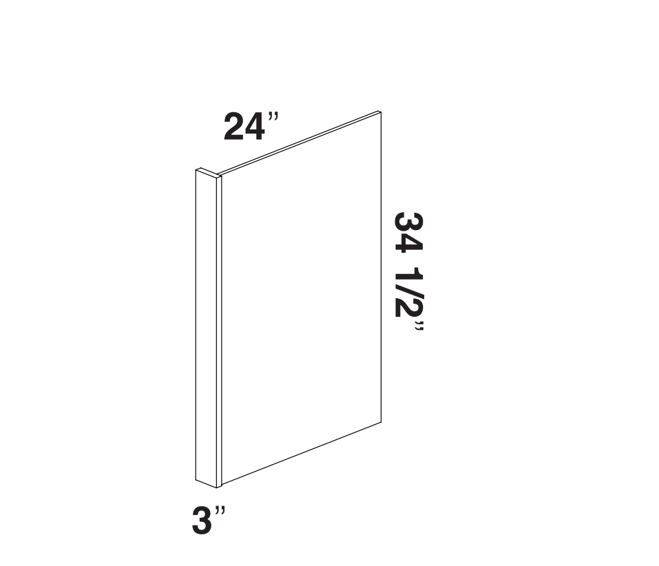 White Dishwasher Side Panel