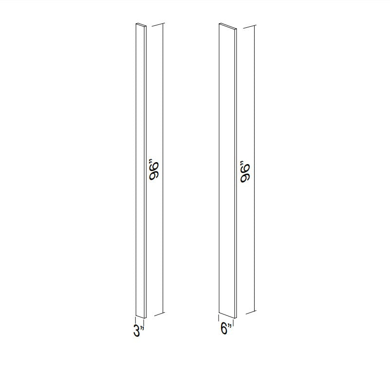 Charleston White Raised Panel Filler - Tall