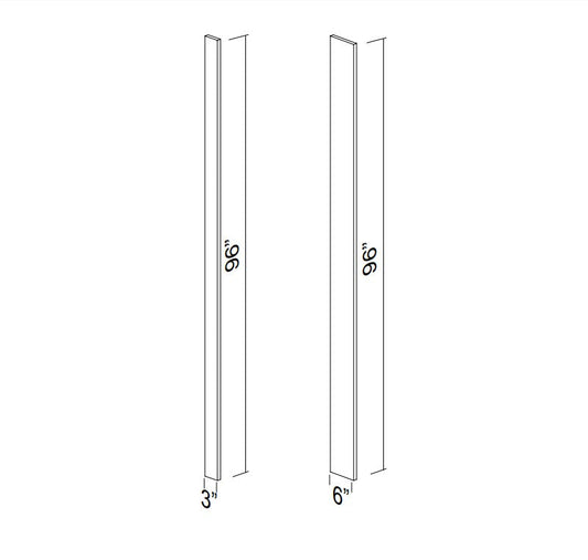 Charleston White Raised Panel Filler - Tall