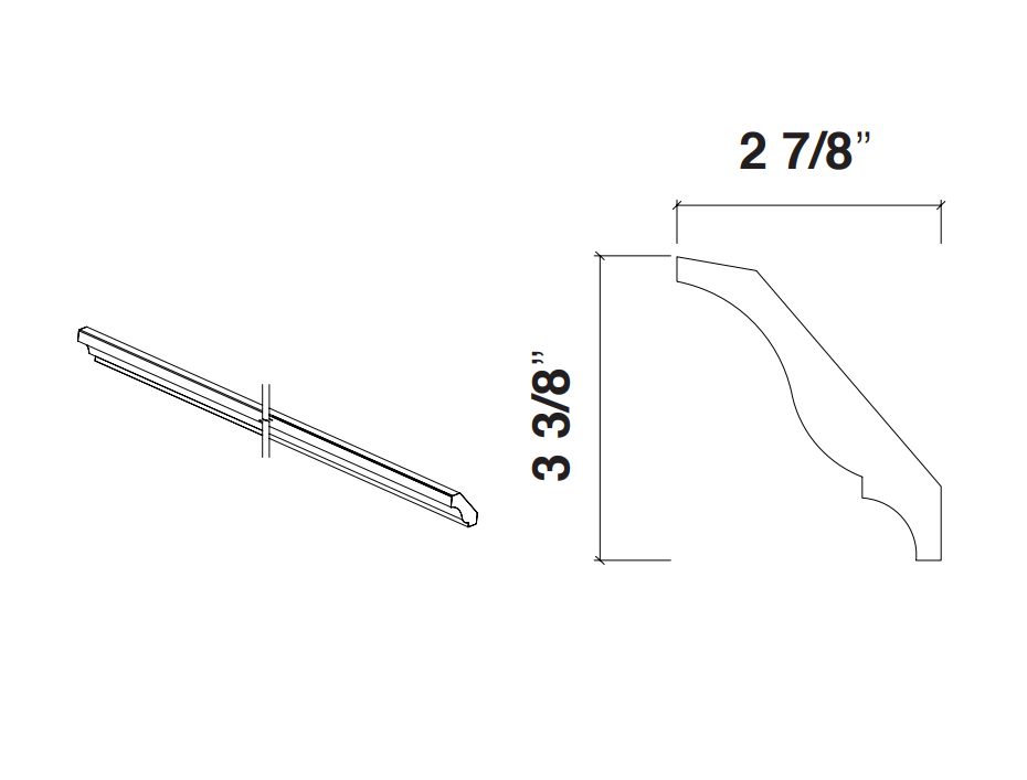 White Crown Molding - Traditional