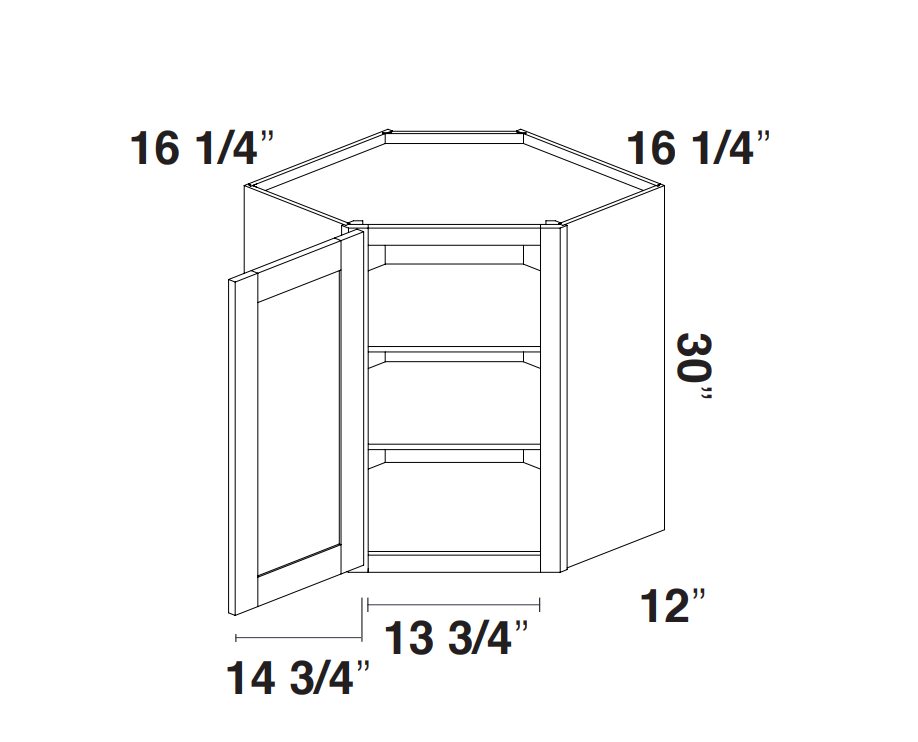 Wall Diagonal Corner Cabinet