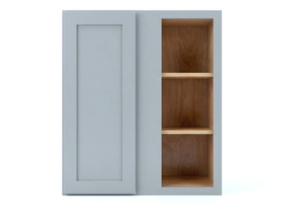 Gray Shaker Wall Blind Corner Cabinet 36" Tall
