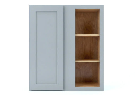 Gray Shaker Wall Blind Corner Cabinet 30" Tall